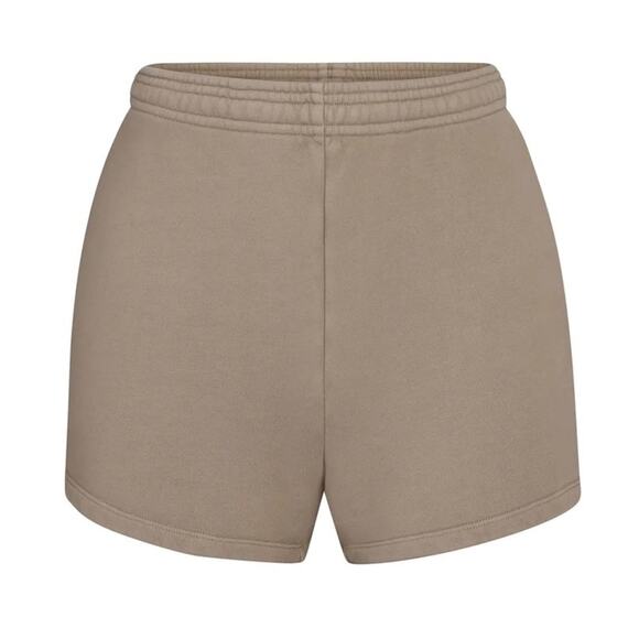 SKIMS Outdoor Fleece Shorts in Desert Tan Pull On Elastic Waist Size 4XL NEW - Picture 2 of 10